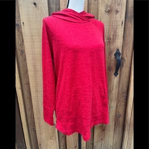 *SOLD* LuLaRoe heathered red Amber hoodie | Medium